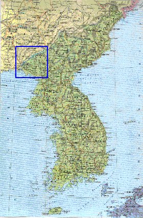 mapa de Coreia