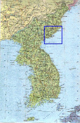mapa de Coreia