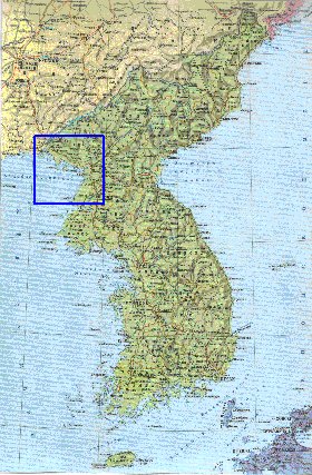 mapa de Coreia