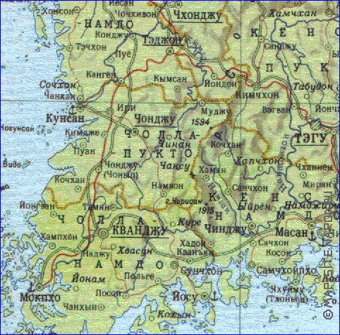 mapa de Coreia