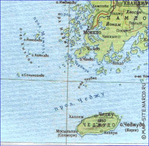 mapa de Coreia