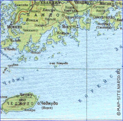 mapa de Coreia