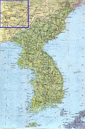 mapa de Coreia