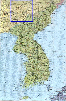 mapa de Coreia