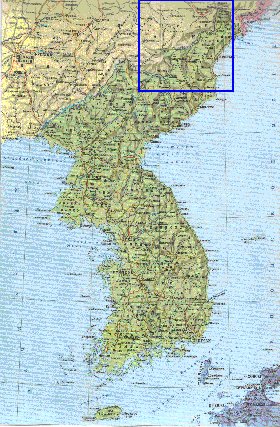 mapa de Coreia