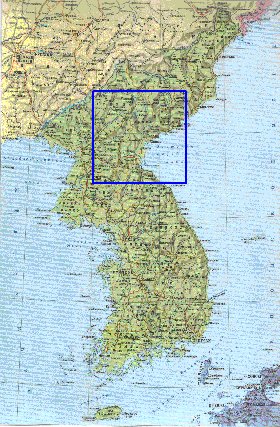 mapa de Coreia