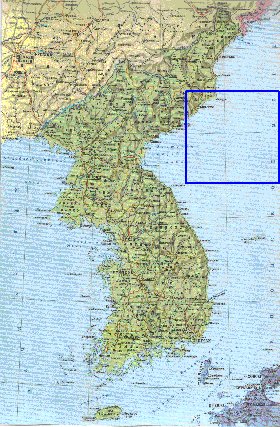 mapa de Coreia