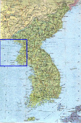 mapa de Coreia