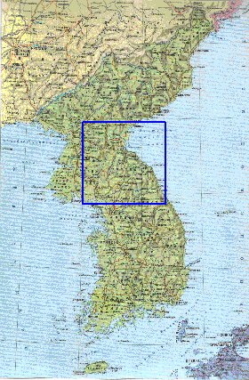 mapa de Coreia