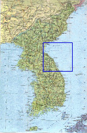 mapa de Coreia