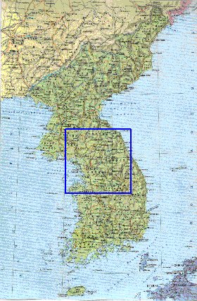 mapa de Coreia