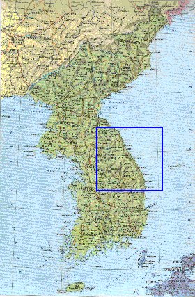 mapa de Coreia