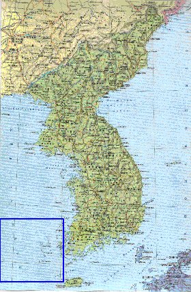 mapa de Coreia