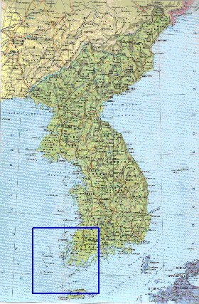 mapa de Coreia