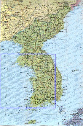 mapa de Coreia