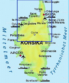 mapa de Corsega em alemao