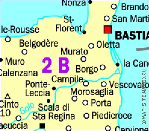 mapa de Corsega