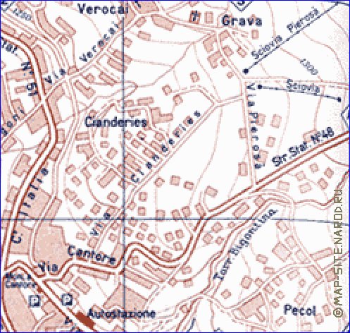 mapa de Cortina d'Ampezzo em italiana