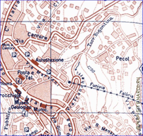 mapa de Cortina d'Ampezzo em italiana