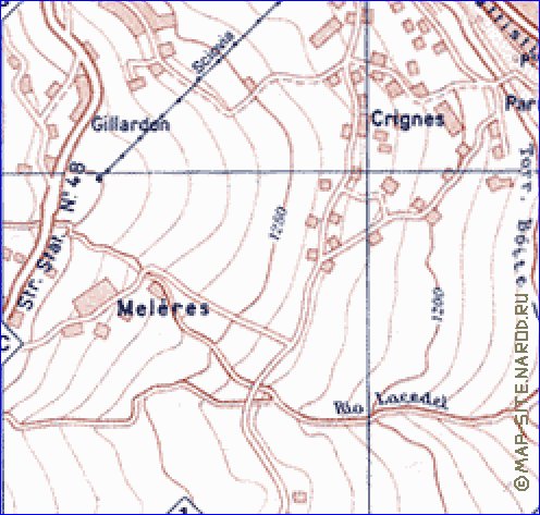 mapa de Cortina d'Ampezzo em italiana