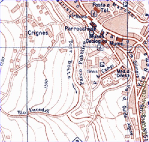 mapa de Cortina d'Ampezzo em italiana