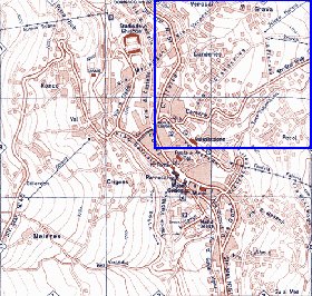 mapa de Cortina d'Ampezzo em italiana