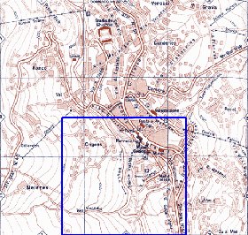 mapa de Cortina d'Ampezzo em italiana