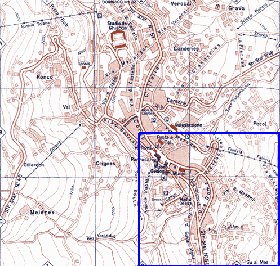 mapa de Cortina d'Ampezzo em italiana