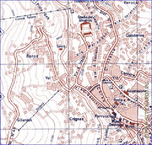 mapa de Cortina d'Ampezzo em italiana