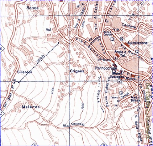 mapa de Cortina d'Ampezzo em italiana