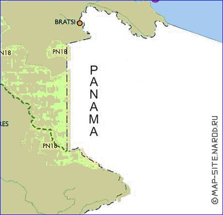 Administrativa mapa de Costa Rica em espanhol