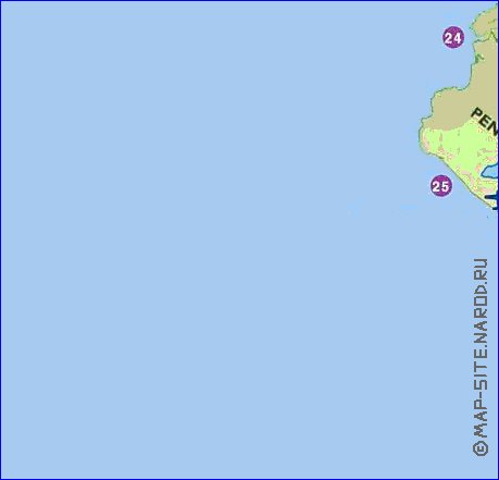 Administratives carte de Costa Rica en espagnol