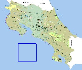 Administrativa mapa de Costa Rica em espanhol