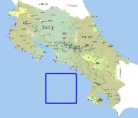 Administratives carte de Costa Rica en espagnol