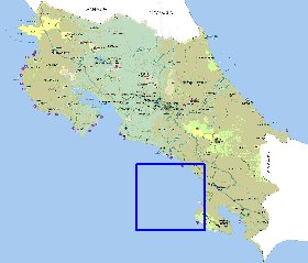 Administratives carte de Costa Rica en espagnol