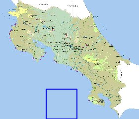 Administratives carte de Costa Rica en espagnol