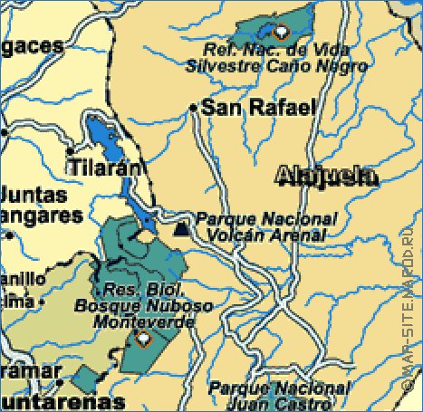 carte de Costa Rica