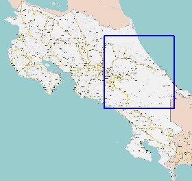 carte de Costa Rica