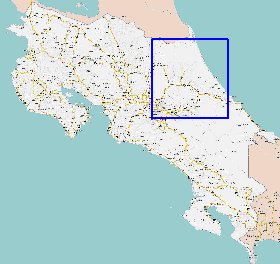 carte de Costa Rica