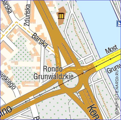 mapa de Cracovia em polones