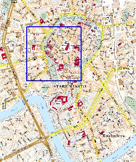 mapa de Cracovia em polones