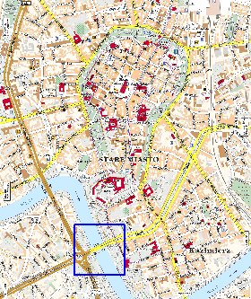 mapa de Cracovia em polones