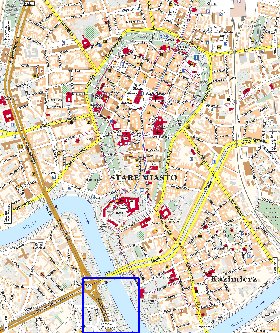 mapa de Cracovia em polones