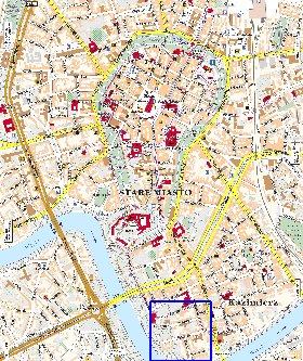 mapa de Cracovia em polones