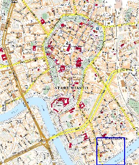 mapa de Cracovia em polones