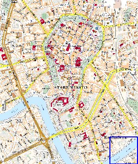 mapa de Cracovia em polones