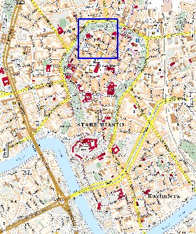 mapa de Cracovia em polones