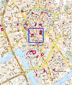 mapa de Cracovia em polones