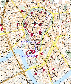 mapa de Cracovia em polones