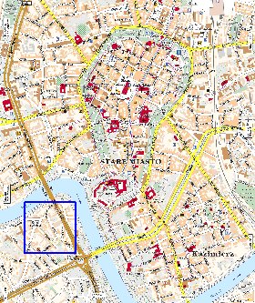 mapa de Cracovia em polones